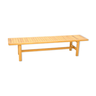 Minimalist pine bench, Sweden, 1970