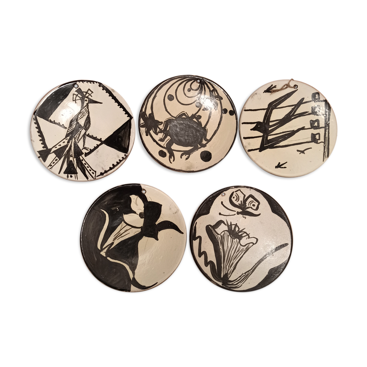 Hand-painted plates by René Chaix