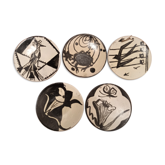 Hand-painted plates by René Chaix