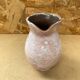 Antique white & pink ceramic pitcher 60s vintage