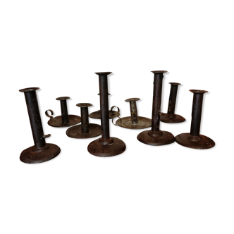 Cast iron candlesticks