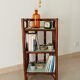 Vintage stand shelf in bamboo and rattan
