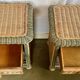 Vintage wicker bedside tables (set of 2), 80s/90s.
