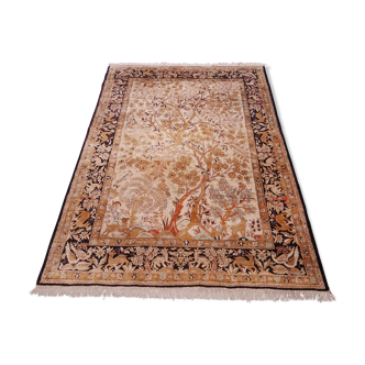 GHOUM handmade Persian silk rug 216 x 138 cm