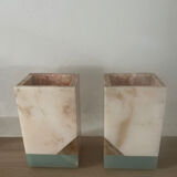 Pair of Art Deco marble and onyx bookends