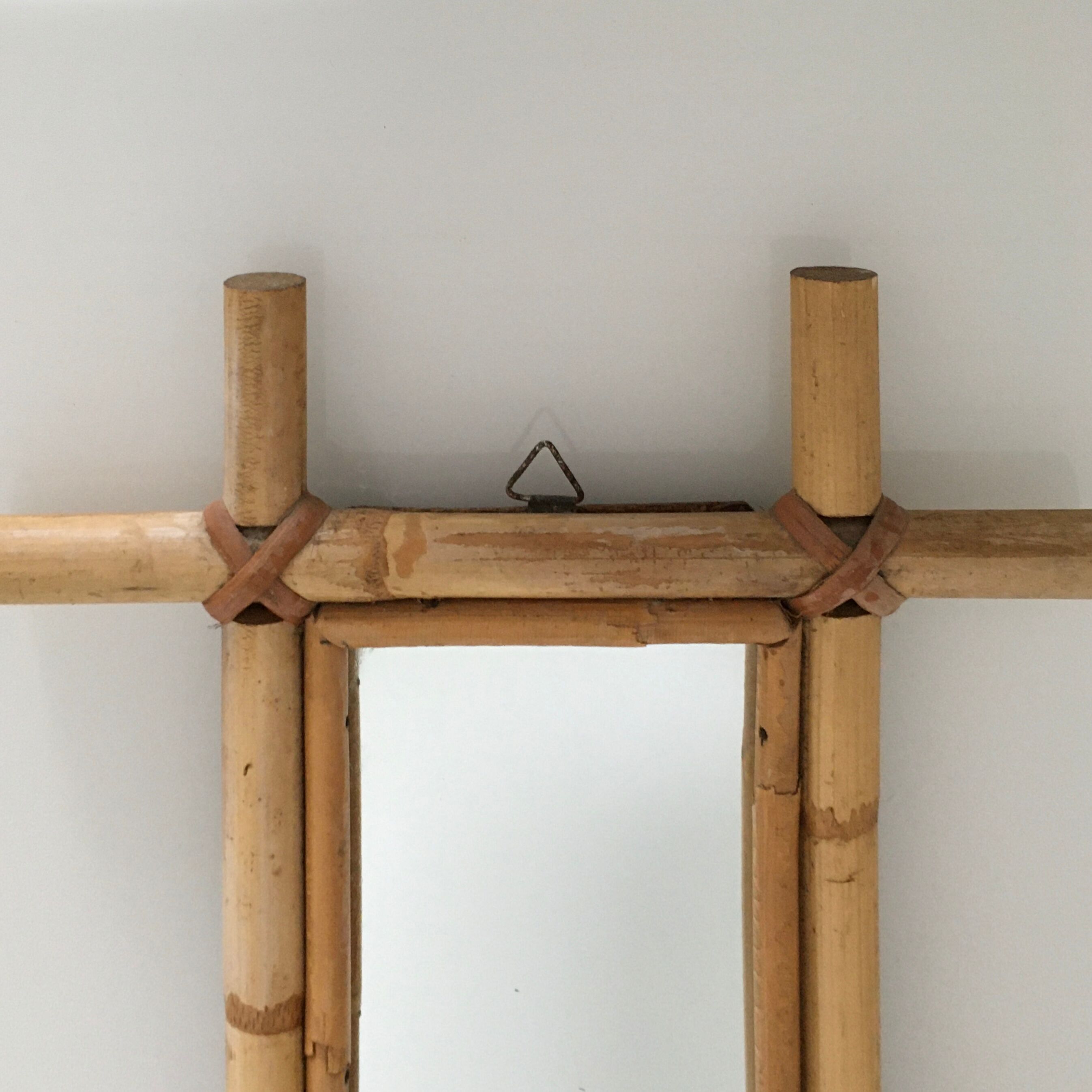 Vintage bamboo mirror