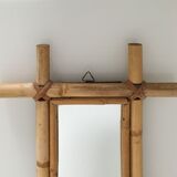 Vintage bamboo mirror