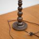 lampe bois, pied de lampe bois perlé vintage