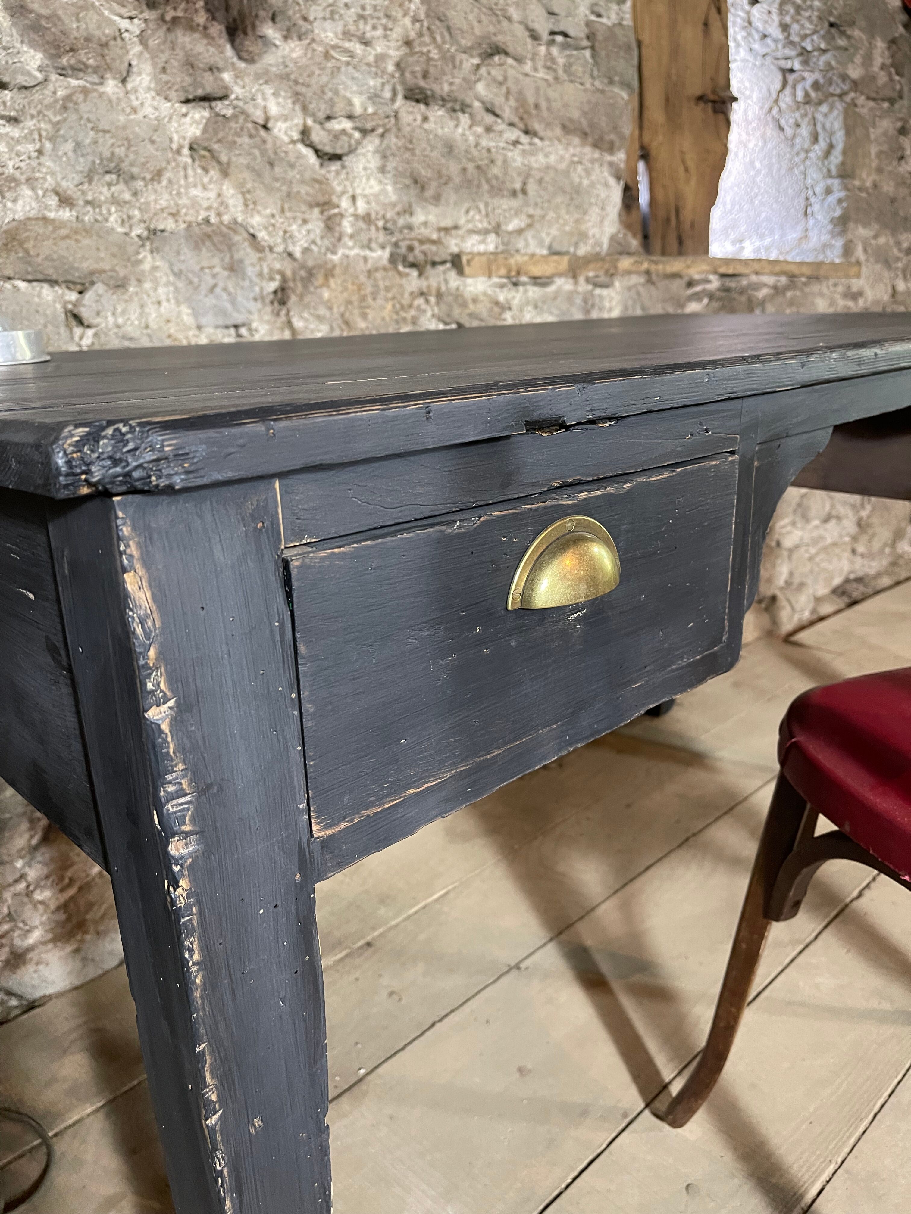 Old black patina office