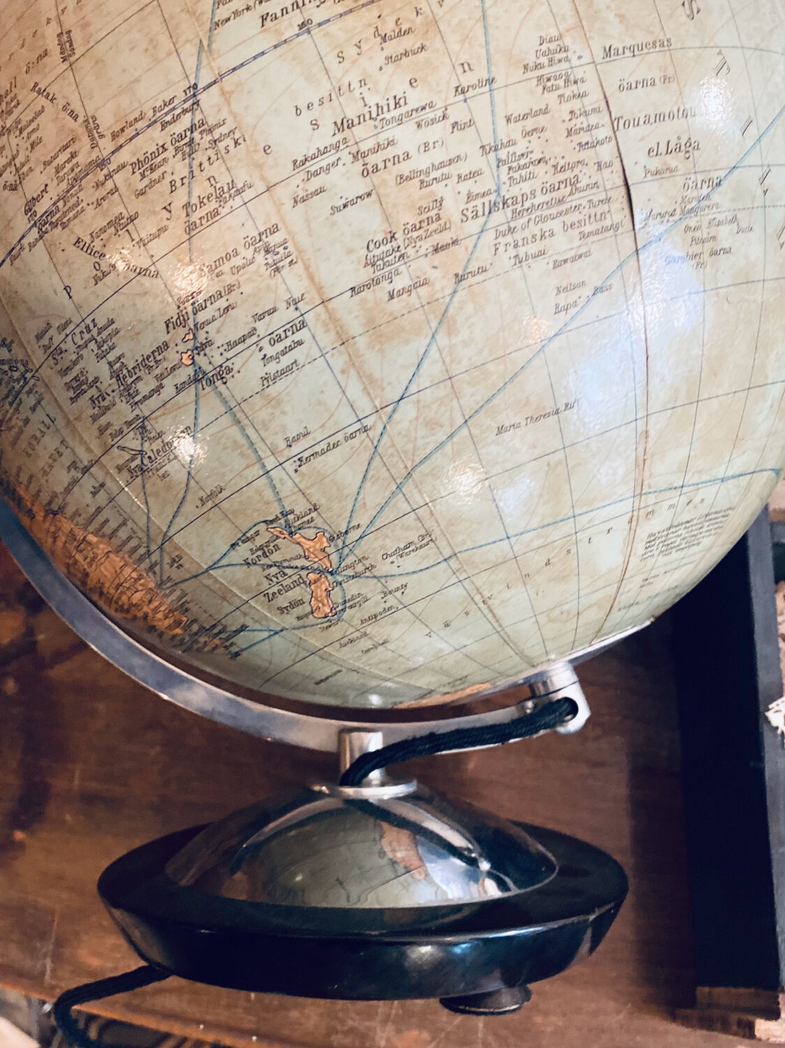 Illuminated terrestrial globe Columbus, Sweden, 1950s