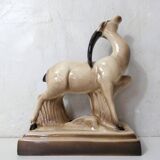 Charles Lemanceau Art Deco ceramic antelope