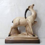Charles Lemanceau Art Deco ceramic antelope