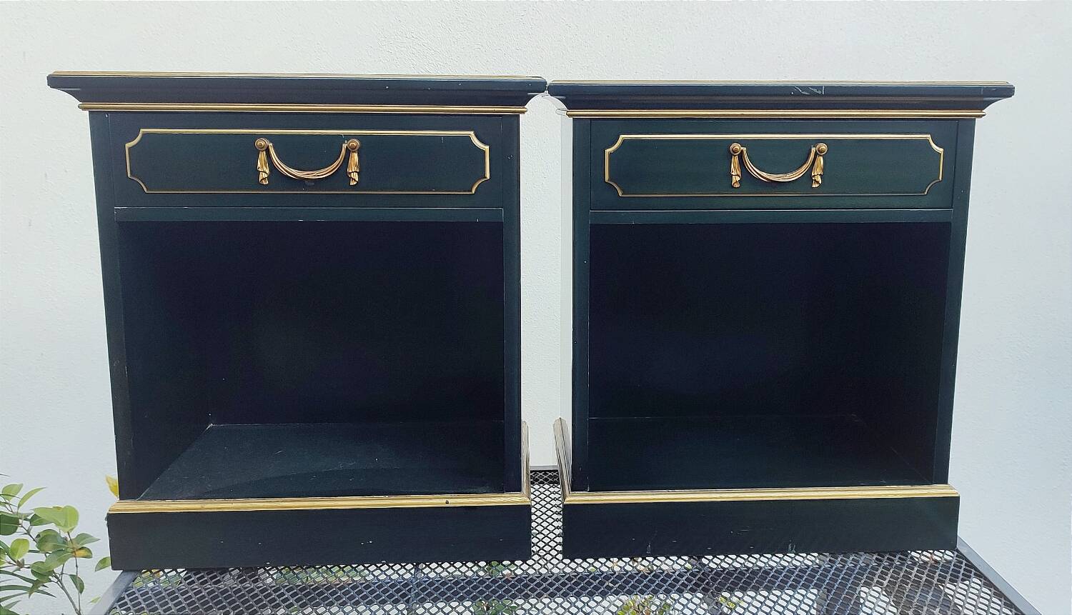 Pair of bedside tables stamped "m.Hirch"