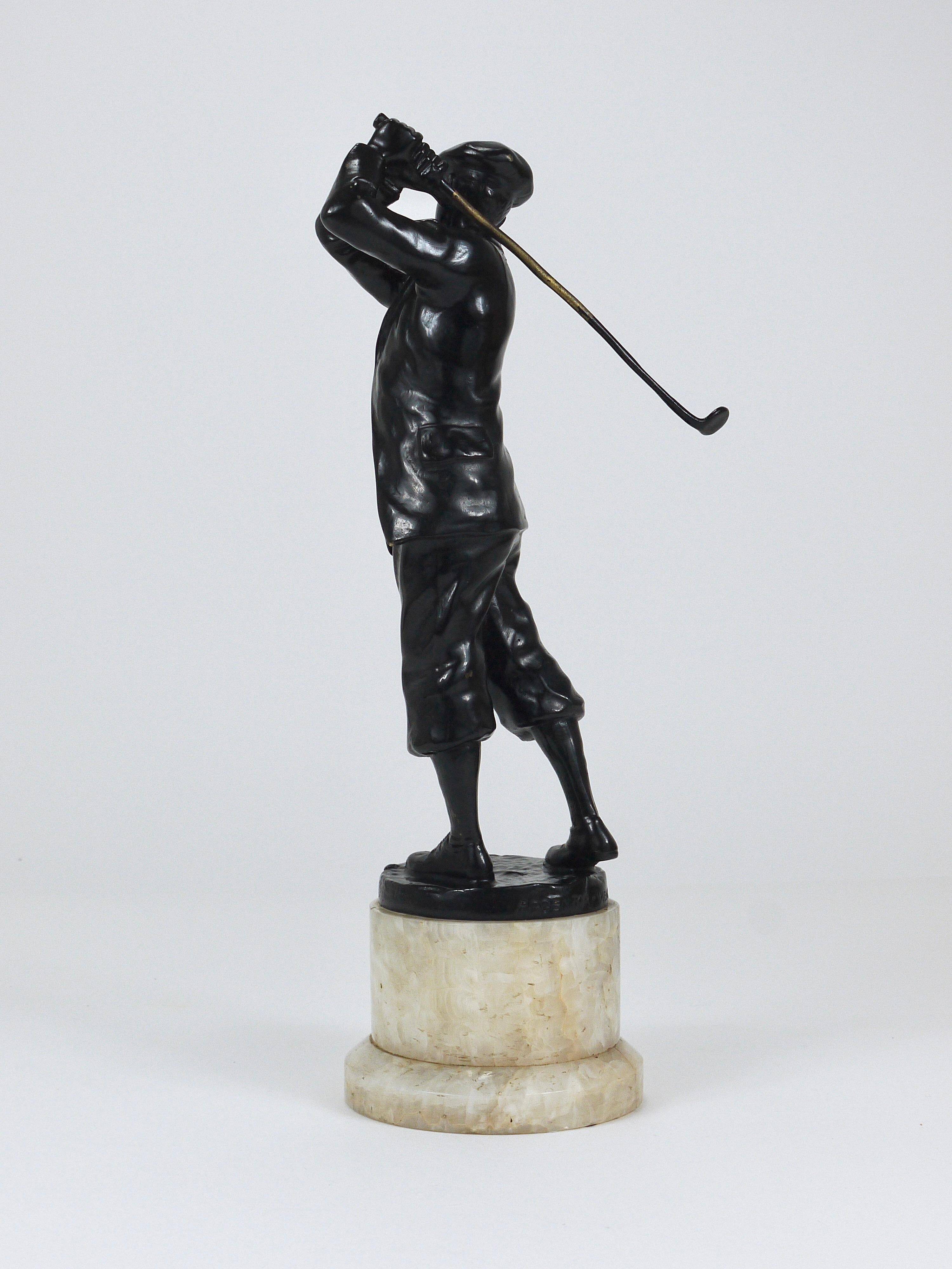 Bronze statue of the golfer Harry Vardon from the 1920s, Richard Thuss, Argentor Vienna.