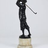 Bronze statue of the golfer Harry Vardon from the 1920s, Richard Thuss, Argentor Vienna.
