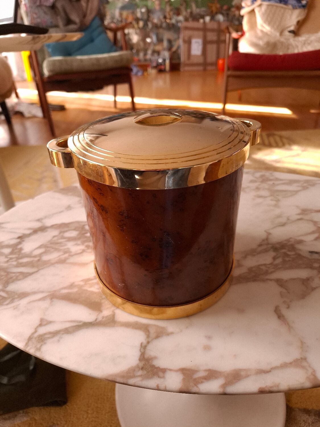 Tortoiseshell ice bucket from the 1980s.