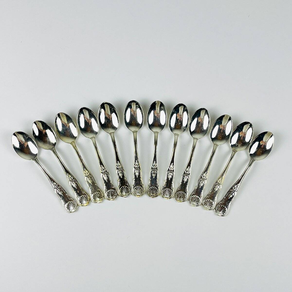 Antique silver cutlery, Italy, 1960s, set of 51.