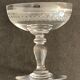 5 antique champagne glasses in engraved crystal