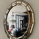 Vintage mirror in brass and parcloses 60s