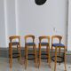 4 tabourets de bar dans le style de Bruno Rey ou Alvar Aalto