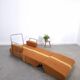 Vintage 1970s retractable lounge chair – Ochre yellow brown, sofa bed