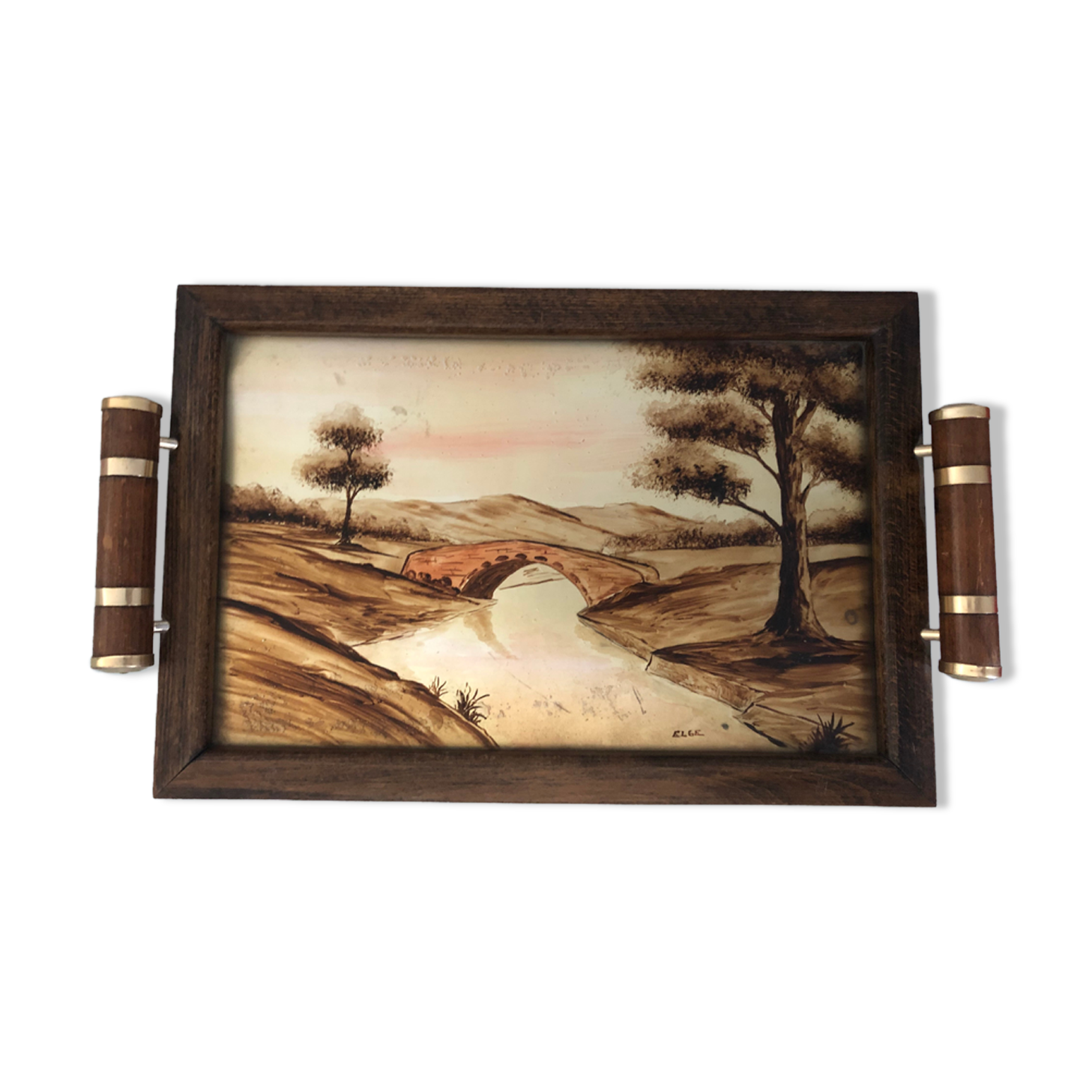 Service tray signed Luc Gérard-Elgé