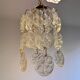 Design brass and glass pendant / chandelier by Zelezny Brod, 1970s