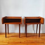 Pair of vintage Scandinavian bedside tables from the 1960s