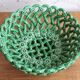 Ceramic basket / Green openwork bowl – Pichon Uzès