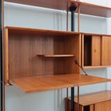 Mid century modular blonde teak bookcase 1960s