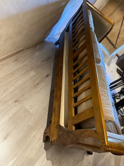 Sofa shaped boat wood and fabric