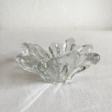 Vintage 70s organic shaped crystal ashtray