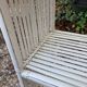 Vintage white rattan wall shelf