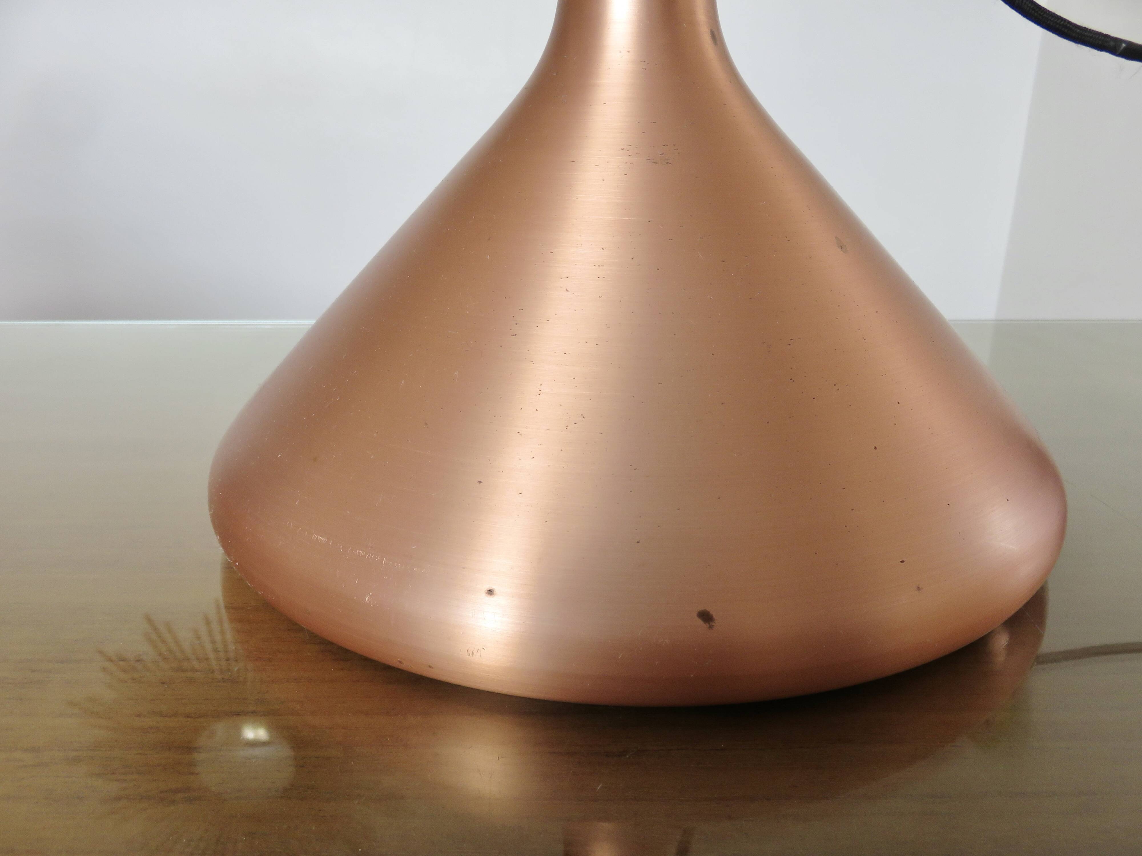 Suspension scandinave cuivre et teck, 80s'