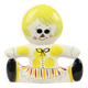Vintage Italian Money Box Quadrifoglio Ceramic Doll Rag Doll Sixties