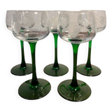 Wine glass with grape decoration