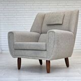 1960s, Danish design by Kurt Østervig, armchair model 61, wool, teak.