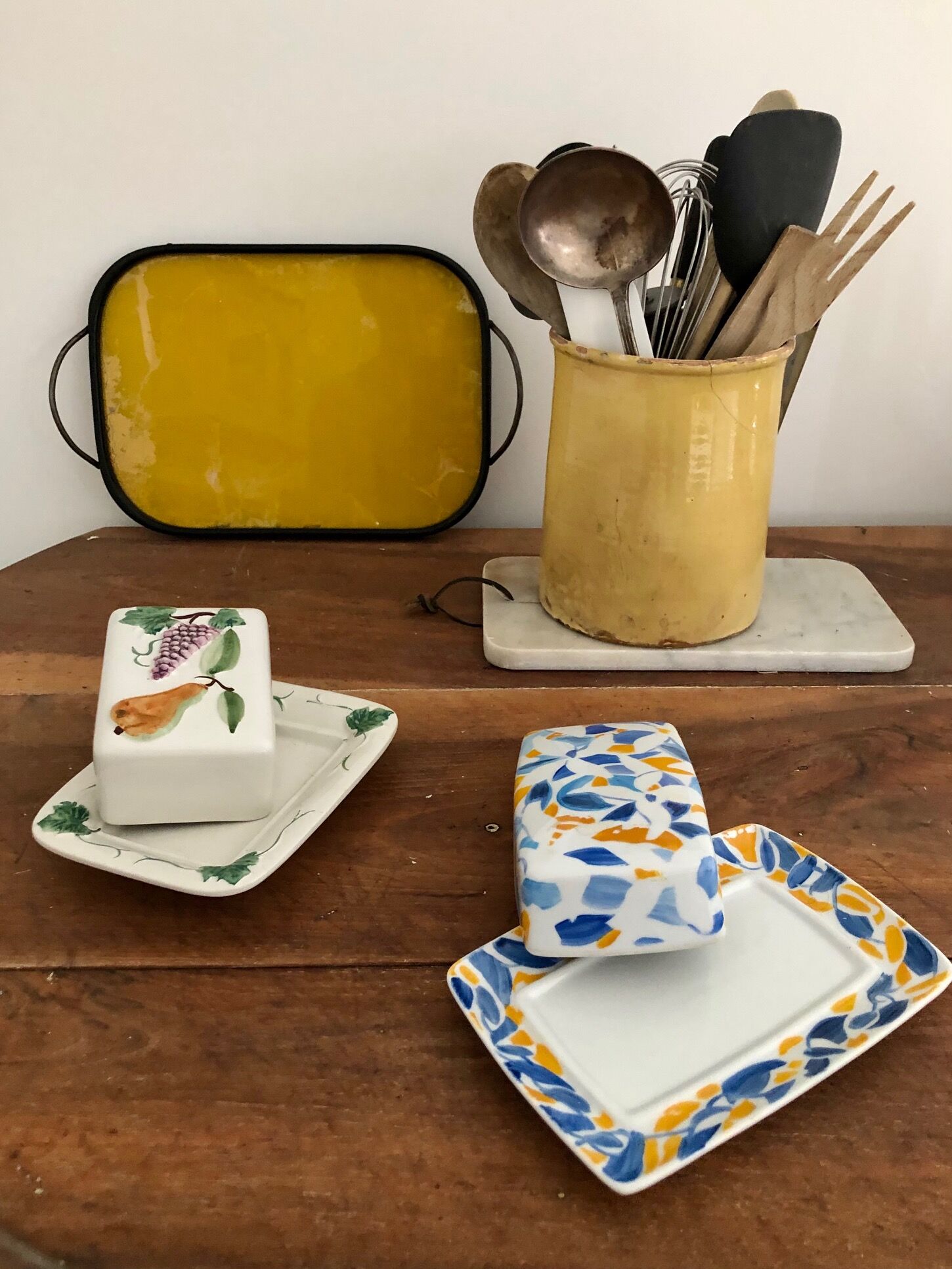 Glass and metal tray 33x24