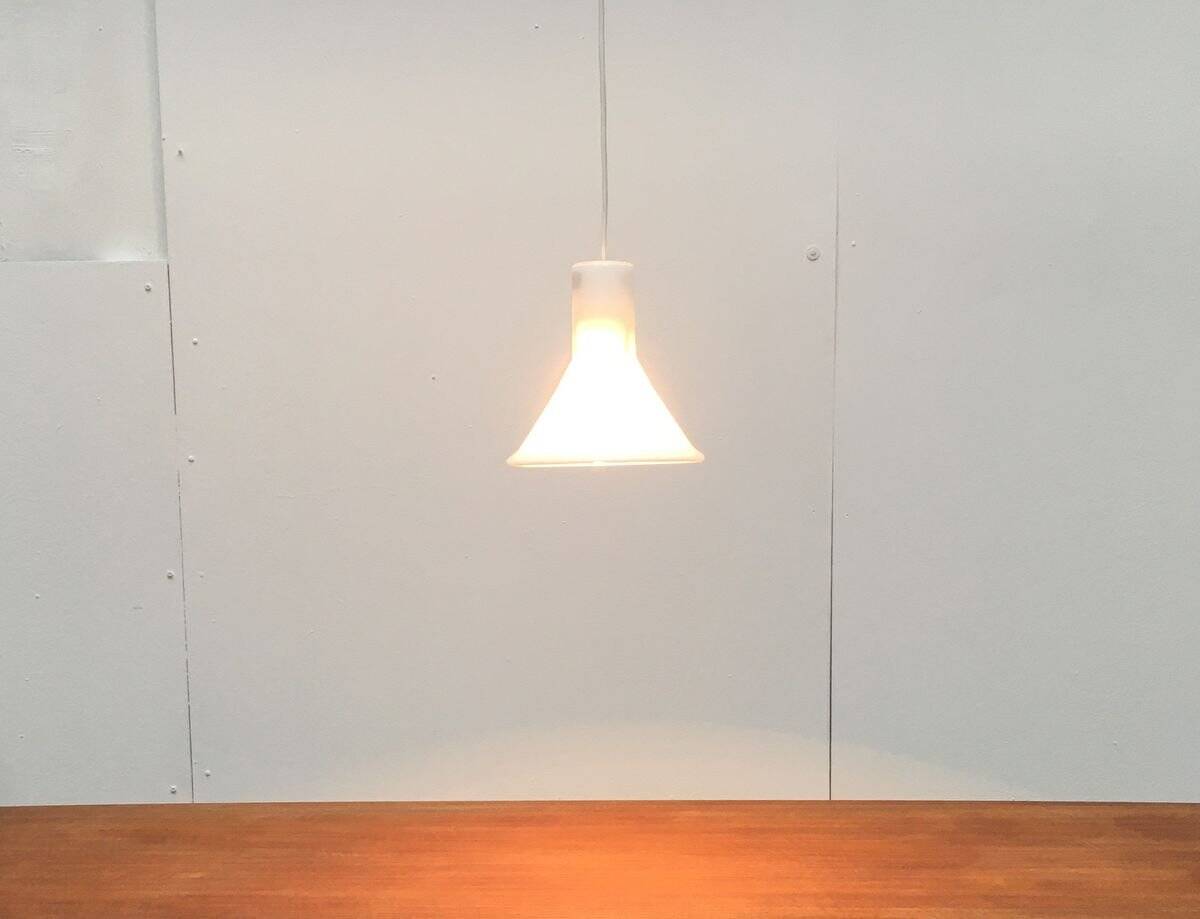 Vintage Mini Suspension Lamp P&T Danish by Michael Bang for Holmegaard, 1970s