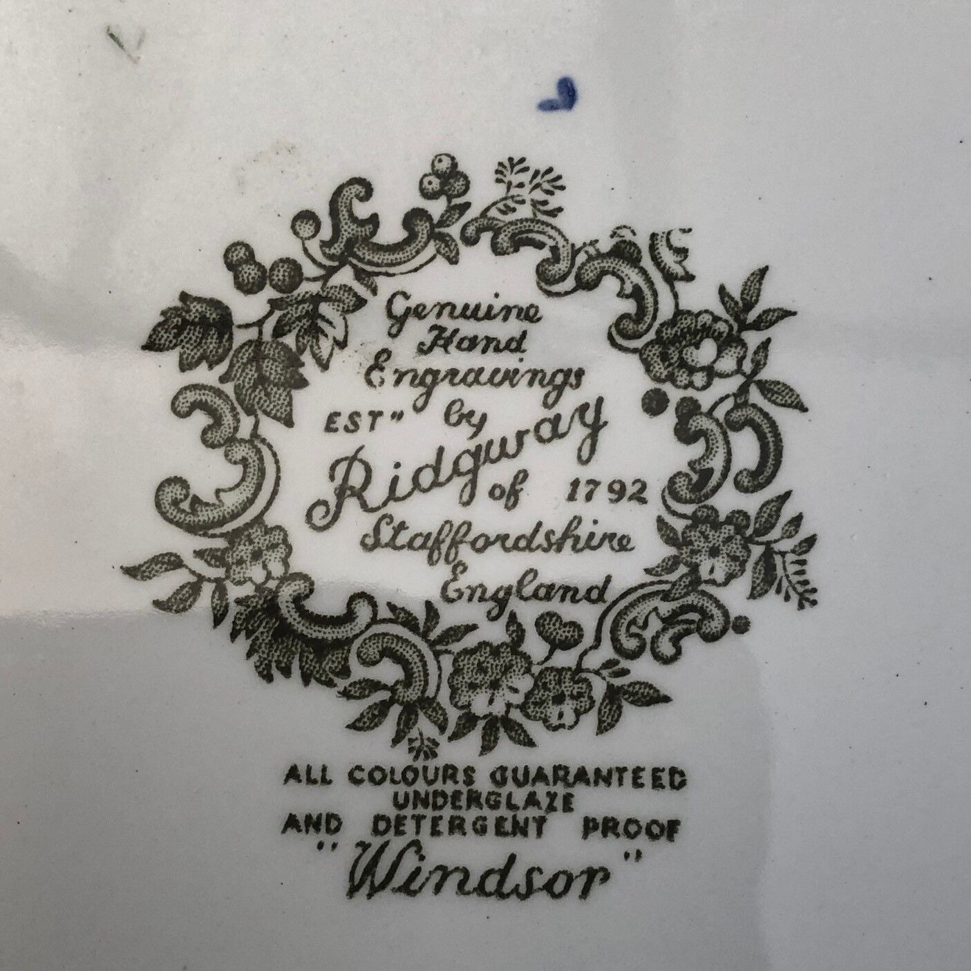 Ridgway Staffordshire England Plate