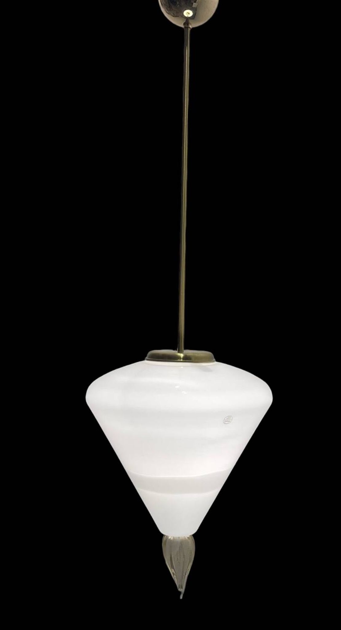 Suspension lumineuse en verre de Murano années 1980