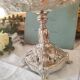 Crystal cup cut on metal stand