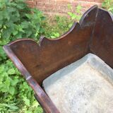 Wooden, wrought iron and zinc planter