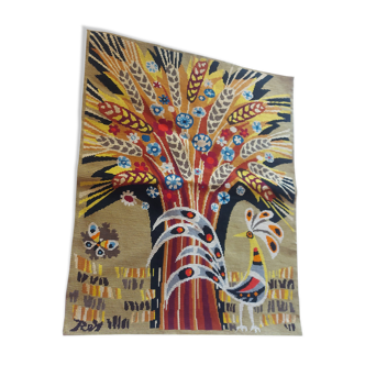Tapestry with vintage canvas, Pierre Rey