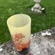 Legras vase in enameled glass with castle decoration