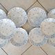 10 deep plates Limoges GDA porcelain with blue cornflowers 1930 Ø 19 cm
