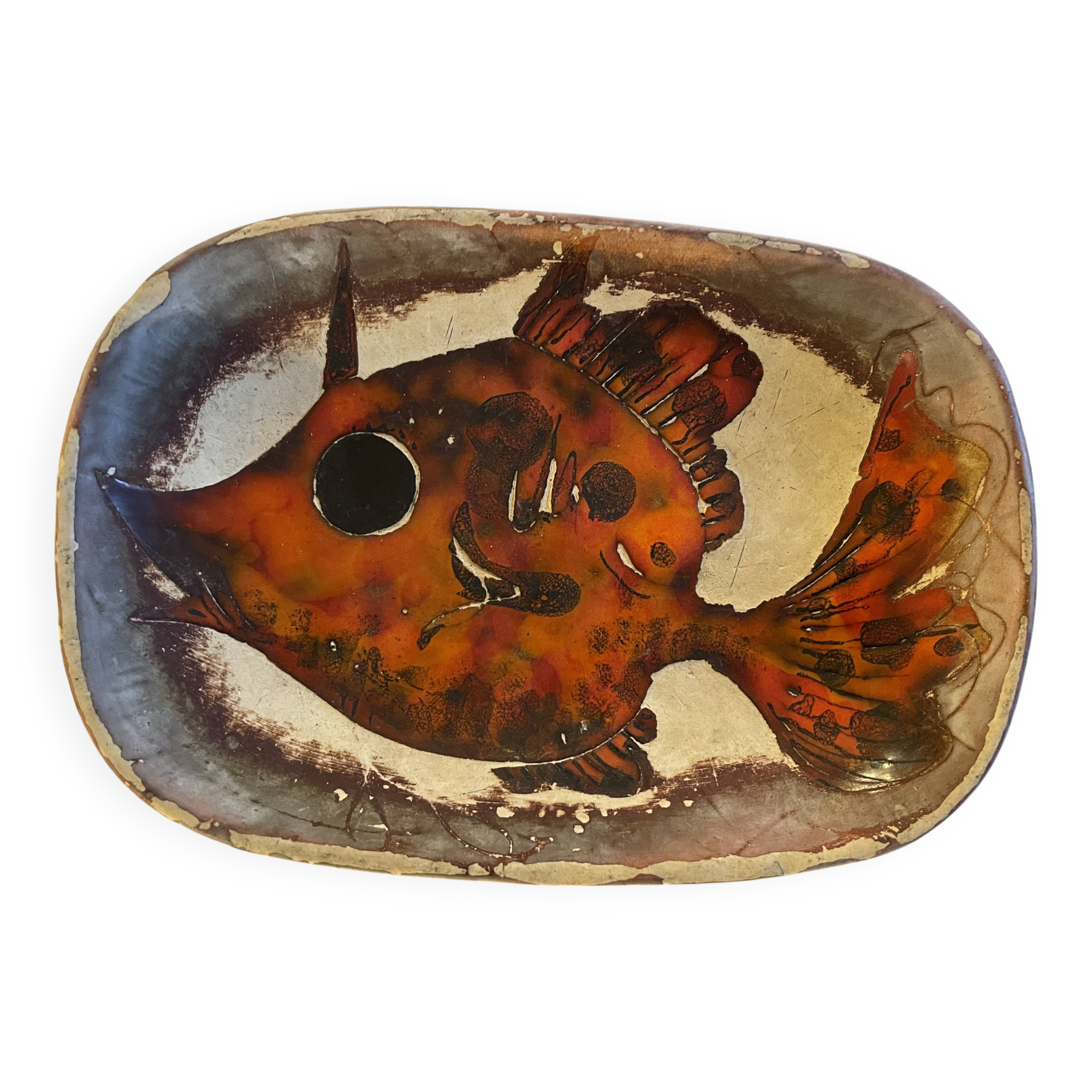 Monique Brunner ceramic dish, 1960s, Vence