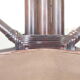 Mid century vintage boho 2-seater sofa with leather cushions