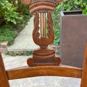 Pair of straw seated chairs