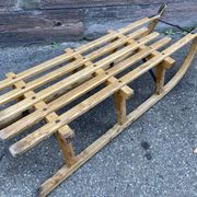 Luge traineau ancien alsace décoration noel primus 1950